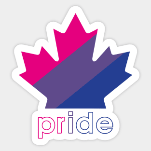 Bisexual Pride Maple Leaf Sticker